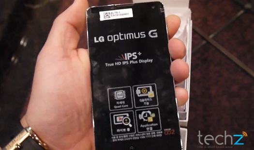 LG Optimus G, LG, Optimus G, quái vật Optimus G, trên tay Optimus G, đập hộp Optimus G, Unbox Optimus G, LG ra mắt Optimus G, phiên bản Optimus G màu trắng, LG Optimus G cấu hình khủng