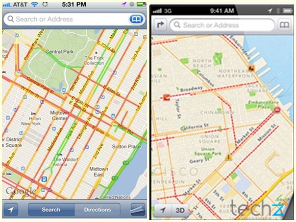Apple Maps “ngốn” ít dữ liệu hơn Google Maps tới 5 lần,apple maps,“ngốn” ít dữ liệu hơn,Google Maps,tới 5 lần,apple maps vs google maps
