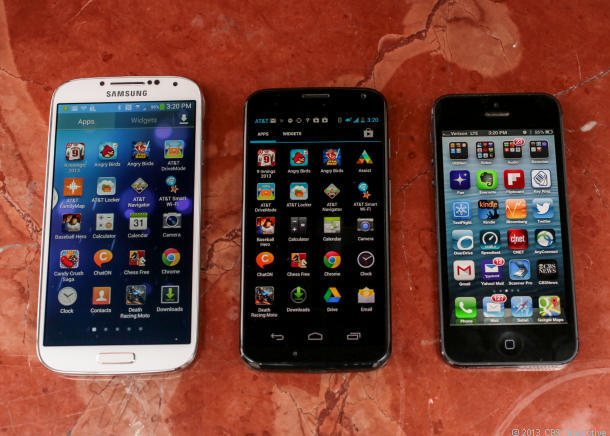 Galaxy S4, Moto X và iPhone 5