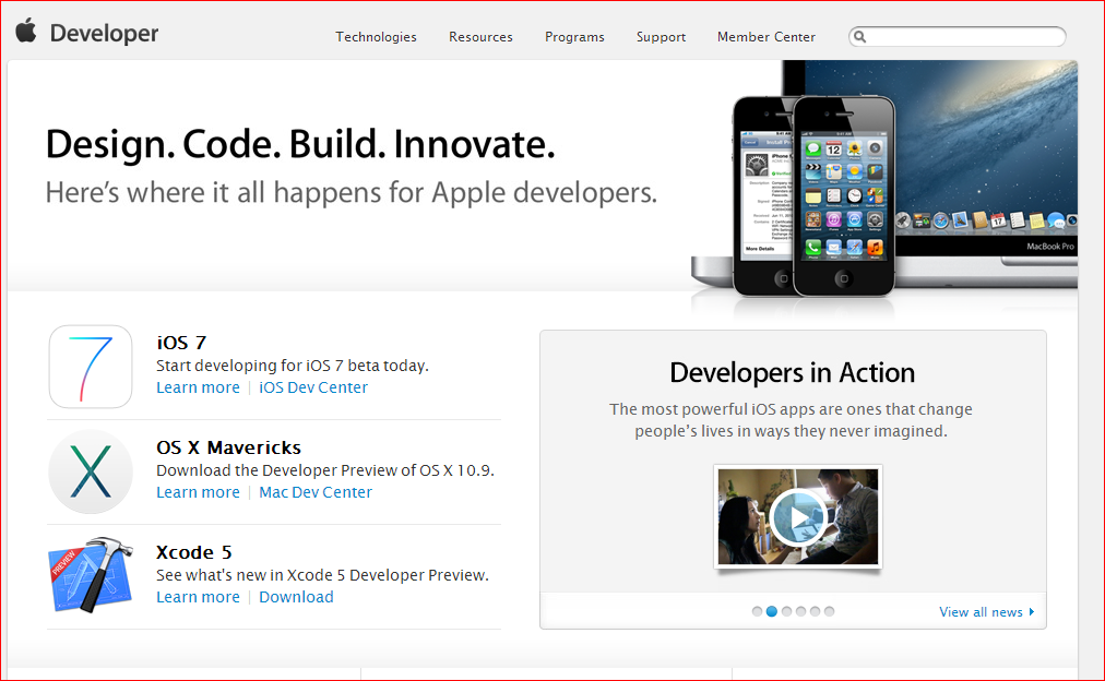 Apple Developer center chính thức hoạt động trở lại