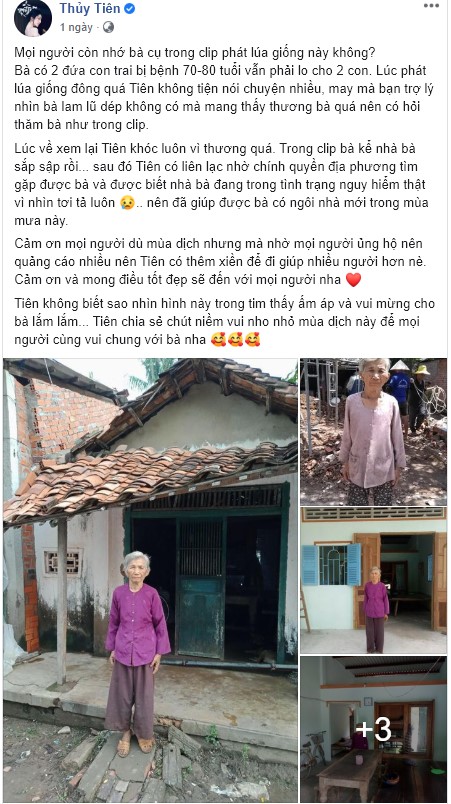 X&acirc;y nh&agrave; cho b&agrave; cụ ngh&egrave;o bằng tiền t&uacute;i, vợ chồng Thủy Ti&ecirc;n vẫn bị tr&aacute;ch m&oacute;c: &ldquo;Sao kh&ocirc;ng mua t&ocirc;n lạnh&rdquo; ảnh 2