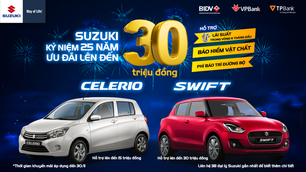 Kích cầu cuối năm, Suzuki Swift giảm giá sốc kèm ưu đãi hấp dẫn cho khách hàng