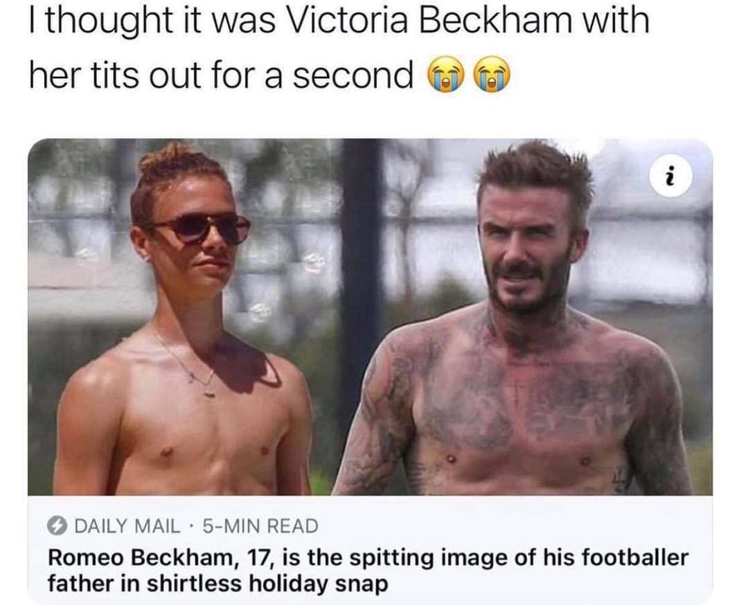 Lộ ảnh Victoria Beckham khỏa thân, khoe ngực đứng bên cạnh chồng. Sự thật khiến CĐM dở khóc dở cười