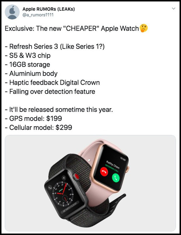 Apple Watch phiên bản giá rẻ được tung ra trong năm nay: Ai cũng có thể mua được! ảnh 2
