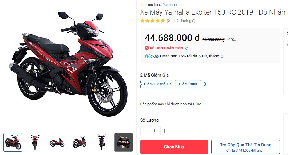 Yamaha Exciter 150 giảm giá