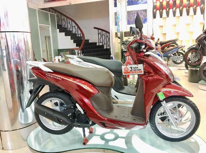 Honda Vision 2021 Màu Đỏ Mận Chính hãng mới ở Bình Định giá 12tr MSP  1902571