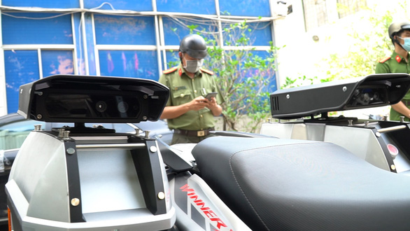 CSGT có xe Honda Winner X với camera nhận diện biển số
