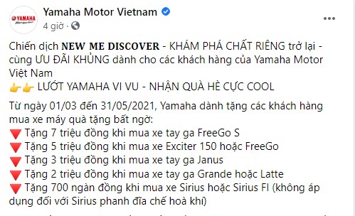 Yamaha Janus ưu đãi cạnh tranh Honda Vision