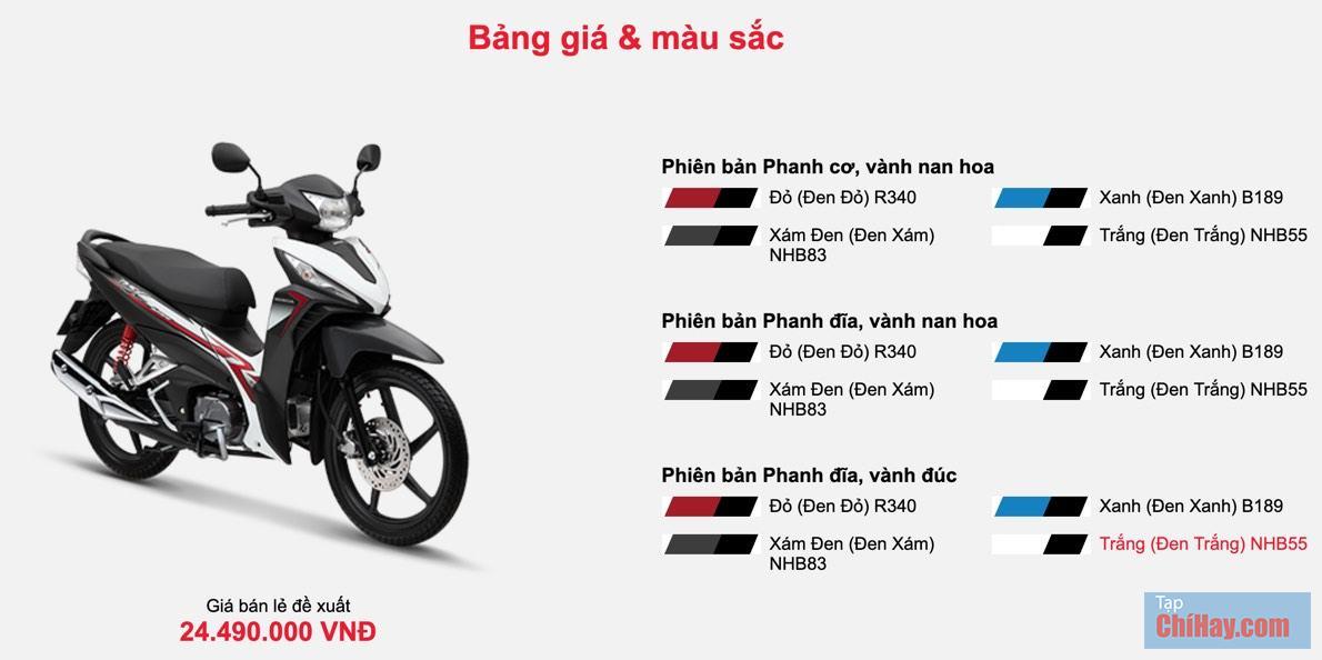 Cập nhật Bảng giá Honda Wave RSX 2021 mới nhất  Kường Ngân