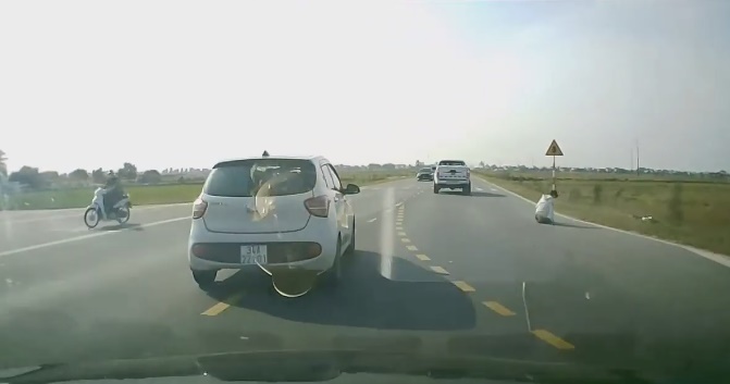 Video: Thanh niên đi Honda SH 'hôn đất' sau cú 'xông phi' qua đường cực mạo hiểm ảnh 3