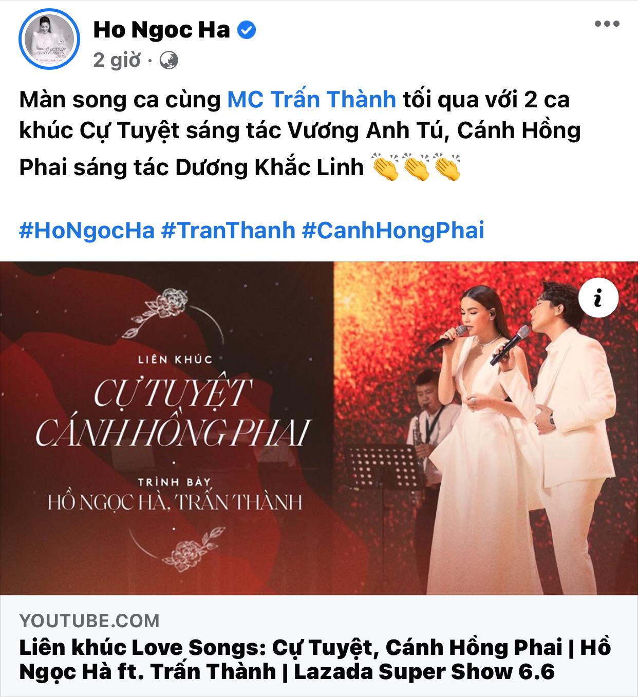 Khan-gia-dong-loat-phan-doi-chi-trich-khong-ngung-ho-ngoc-ha-tung-clip-song-ca-cung-tran-thanh