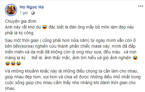 Hồ Ngọc Hà vô tình để lộ chi tiết nhạy cảm chốn phòng the khi chia sẻ về chuyện gia đình
