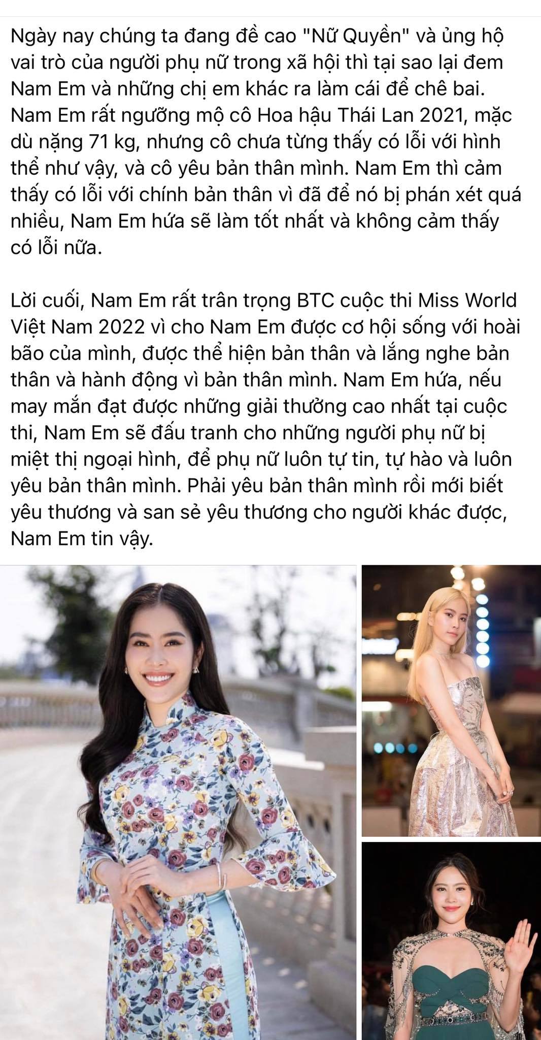Nam-em-viet-tam-thu-dai-tuyen-bo-chac-nich-sau-khi-lien-tuc-bi-che-bai-voc-dang-tai-miss-world-vn-2022
