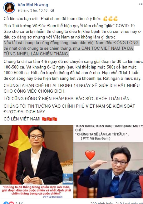 Sau khi lộ clip nóng Văn Mai Hương tiếp tục gây phẫn nộ với phát ngôn ‘mỉa mai’ về chống dịch Corona