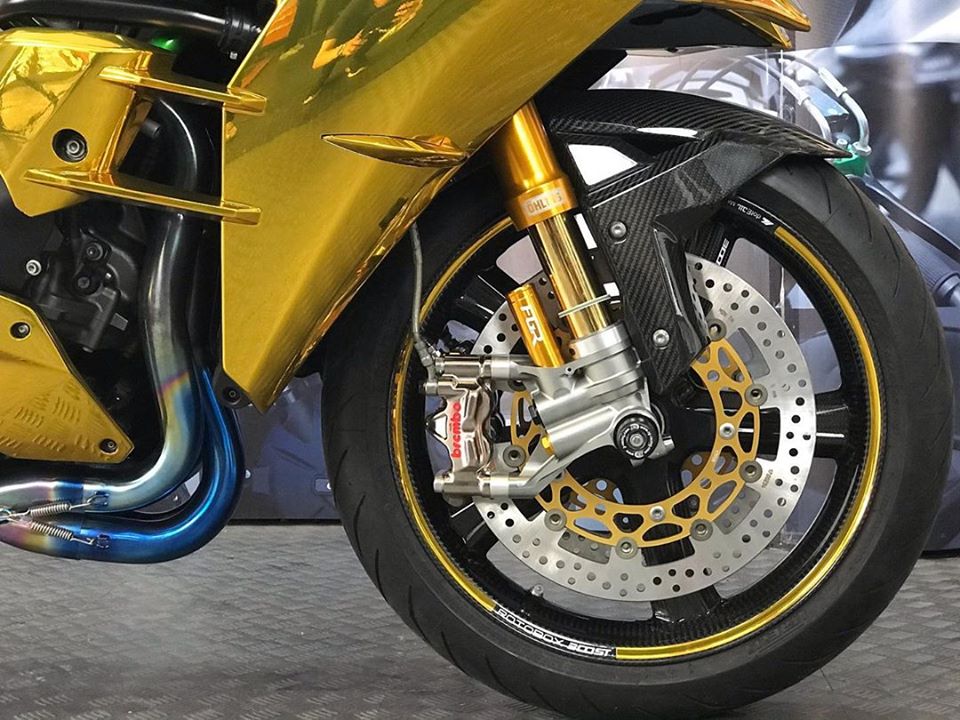 Kawasaki Ninja H2 độ kinh hoàng với diện mạo mạ vàng cực chất