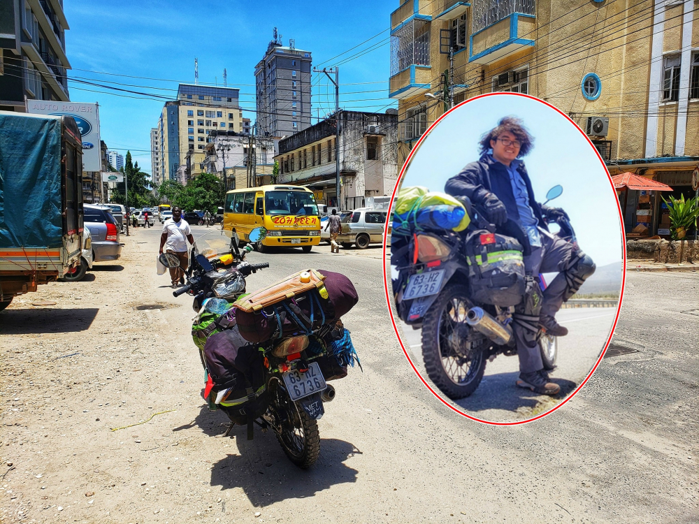 995 ngày vòng quanh thế giới bằng xe máy, phượt thủ Đăng Khoa đã có mặt tại Châu Phi