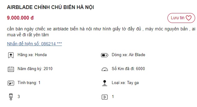 Phát sốt chiếc Honda Air Blade giá chỉ còn 9 triệu, rê hơn Honda Wave Alpha mới 2021 tận 11 triệu! ảnh 1