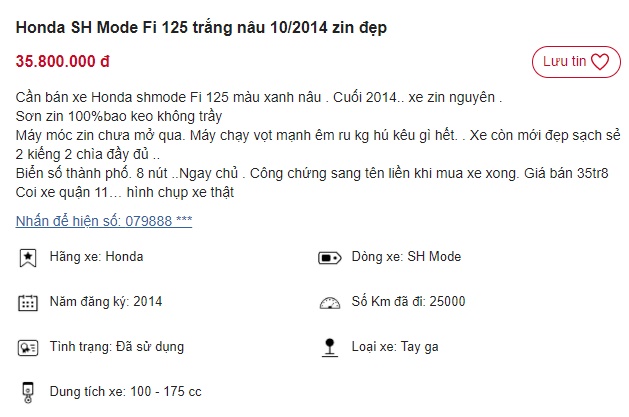 Chiếc Honda SH Mode gi&aacute; chỉ 35 triệu rẻ hơn Honda Air Blade 10 triệu &lsquo;g&acirc;y b&atilde;o&rsquo; với chi tiết bất ngờ ảnh 1