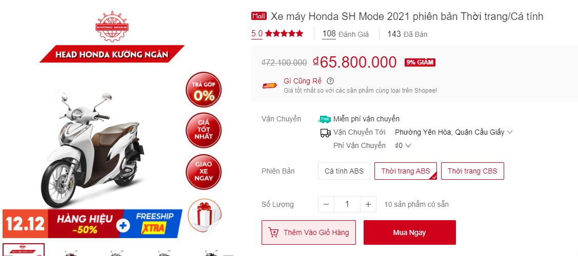 Giá xe Honda SH Mode 2021 bất ngờ lao dốc giảm hẳn 12 triệu, khách Việt vội 'chốt đơn' kẻo lỡ! ảnh 2