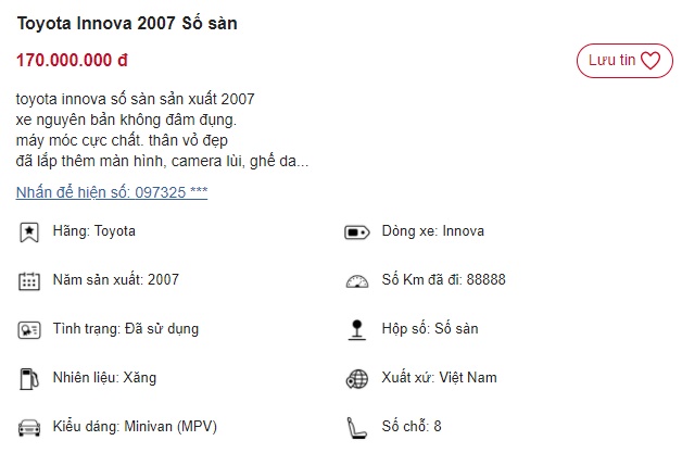 Chiếc Toyota Innova giá chỉ 170 triệu, rẻ hơn Kia Morning mới tận 150 triệu 'đốn tim' khách Việt ảnh 1