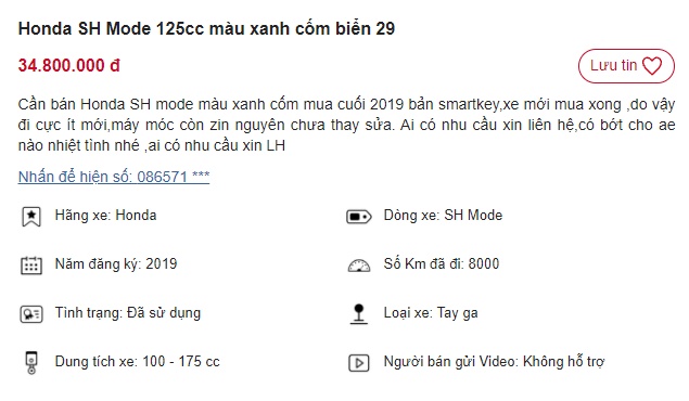 'Ngất xỉu' vì chiếc Honda SH Mode chỉ còn 34 triệu, rẻ ngang Honda Vision mới khiến dân tình mê mẩn ảnh 1