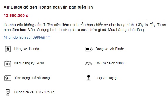 Chiếc Honda Air Blade rao bán chỉ 12 triệu, rẻ hơn Honda Vision 20 triệu, thời điểm vàng hốt xe ngon ảnh 1