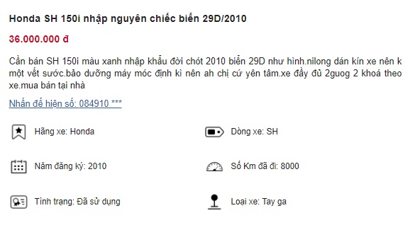 Chiếc Honda SH chỉ còn 36 triệu, rẻ ngang Honda SH Mode, cơ hội mua xe ngon giá rẻ cho khách Việt ảnh 1
