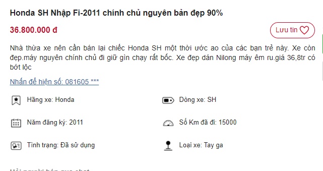 Chiếc Honda SH 150i giá chỉ 36, rẻ hơn Honda SH Mode 20 triệu: Thiết kế mê ly, cơ hội quất xe hời ảnh 1