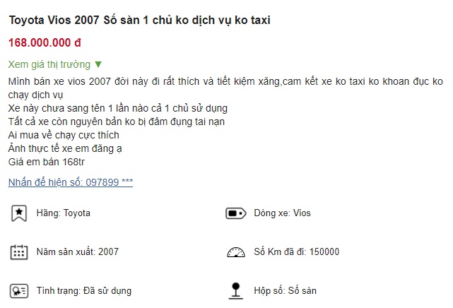Chiếc Toyota Vios chỉ còn 160 triệu rẻ hơn Honda SH khiến Honda City chạy té khói, cơ hội mua xe hời ảnh 1