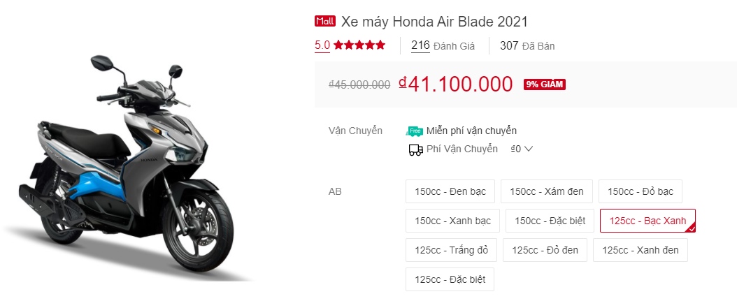 Sau Honda Vision, giá xe Honda Air Blade 2021 giảm thấp khó tin: Cơ hội vàng cho khách Việt mua xe! ảnh 1