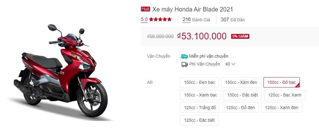 Sau Honda Vision, giá xe Honda Air Blade 2021 giảm thấp khó tin: Cơ hội vàng cho khách Việt mua xe! ảnh 2