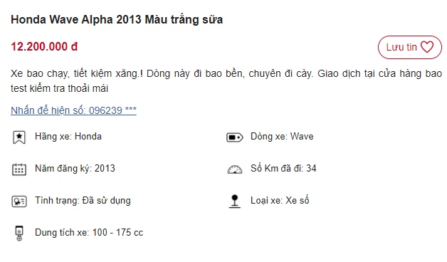 'Vua xe số' Honda Wave Alpha rao bán giá chỉ 12 triệu khiến Yamaha Sirius mới 2021 'xỉu up xỉu down' ảnh 1