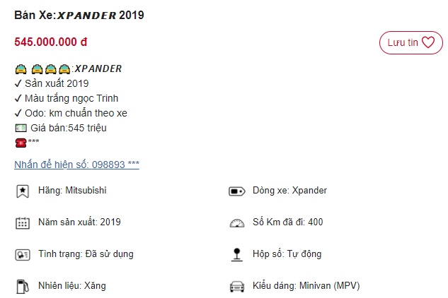 'Sốt x&igrave;nh xịch' chiếc Mitsubishi Xpander rao b&aacute;n gi&aacute; 545 triệu, rẻ hơn Toyota Innova mới 200 triệu ảnh 1