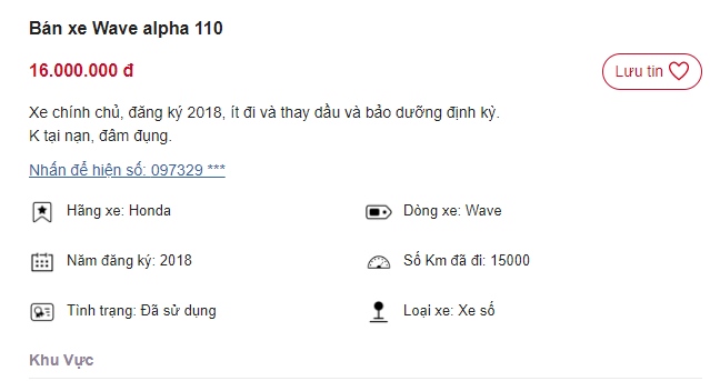Khách Việt 'rần rần' trước chiếc Honda Wave Alpha rao bán giá chỉ 16 triệu, rẻ hơn Sirius mới nhất ảnh 1
