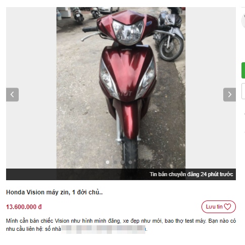 'Đốn tim' trước chiếc Honda Vision rao b&aacute;n gi&aacute; 13 triệu, thấp hơn Honda Air Blade 125 mới 35 triệu ảnh 1