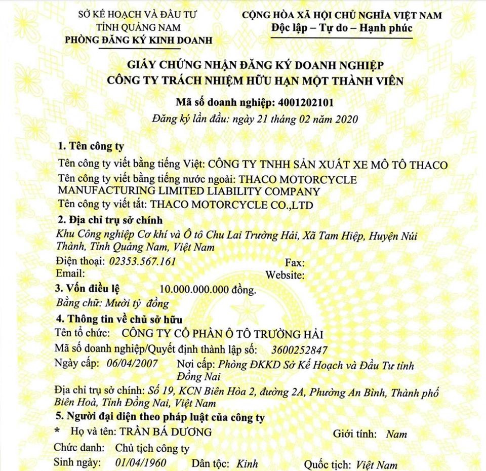 Kh&oacute; khăn bủa v&acirc;y tỷ ph&uacute; Trần B&aacute; Dương khi lấn s&acirc;n sang sản xuất xe m&aacute;y