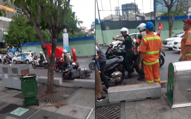 đoàn moto PKL Quận 5 tông xe khiến trẻ nhỏ ngã lăn ra đường