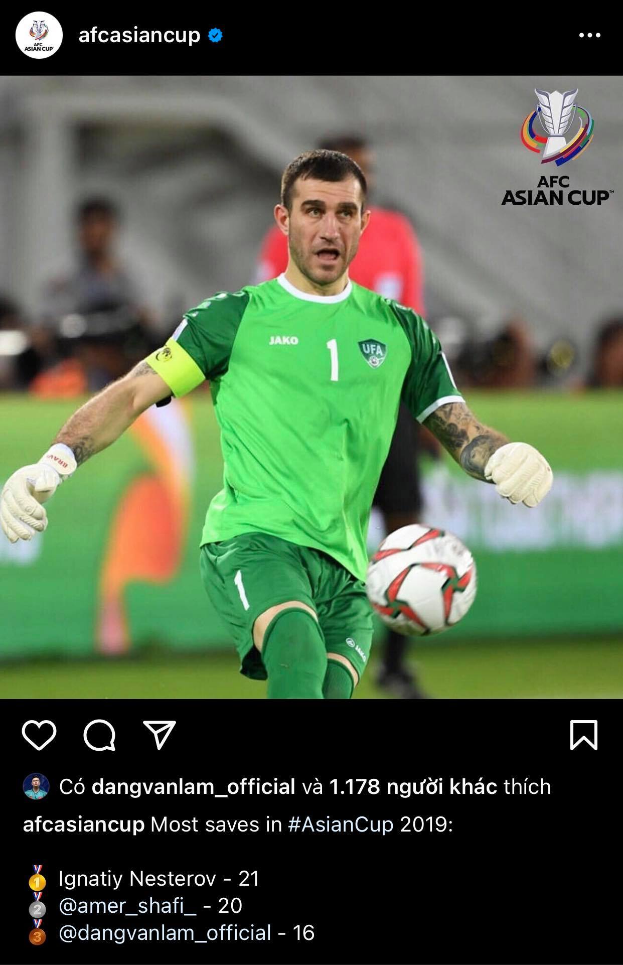 Trước ngày hội quân ĐT Việt Nam, Đặng Văn Lâm bất ngờ được AFC vinh danh với thành tích top 3 châu Á