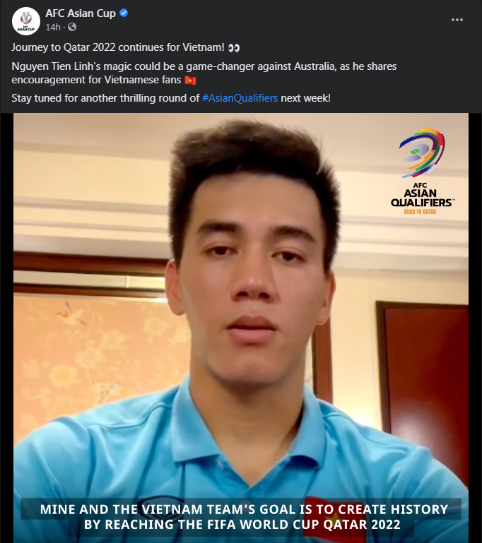 Được AFC ca ngợi, Tiến Linh tiến lộ mục tiêu 'khủng' của ĐT Việt Nam trước trận gặp Australia