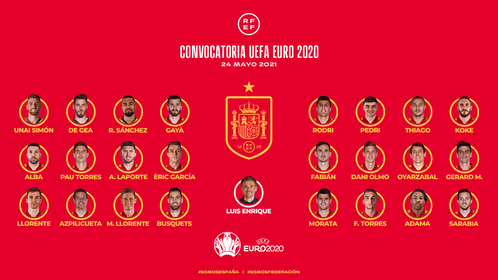 Danh sách CHÍNH THỨC ĐT Tây Ban Nha tham dự Euro 2021: Sergio Ramos bị loại