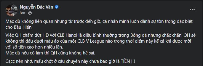 Người đại diện Quang Hải xác nhận, tương lai của ngôi sao số 1 ĐT Việt Nam tại V.League được làm rõ