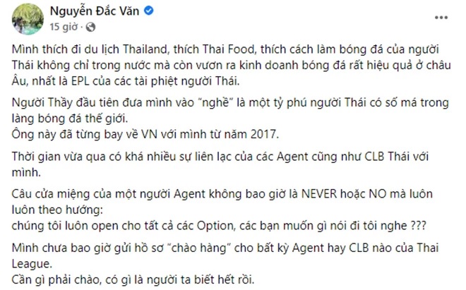 Người đại diện bất ngờ l&ecirc;n tiếng, sự thật vụ Quang Hải bị 2 đại gia Đ&ocirc;ng Nam &Aacute; từ chối được h&eacute; lộ