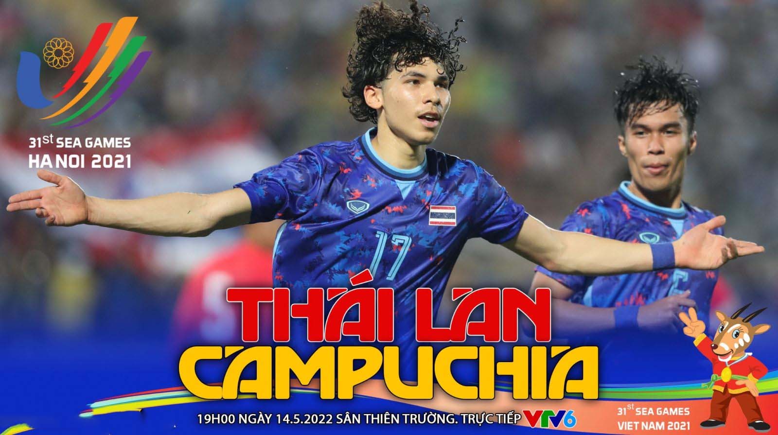 Trực tiếp bóng đá U23 Thái Lan vs U23 Campuchia: Link xem trực tiếp SEA Games 31 hôm nay VTV6 