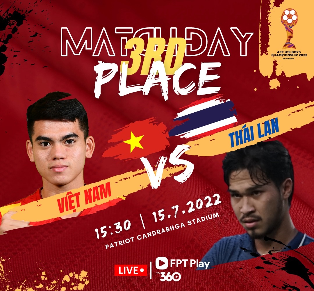 Trực tiếp bóng đá U19 Việt Nam vs U19 Thái Lan: Link xem trực tiếp U19 Đông Nam Á 2022 FPT Full HD