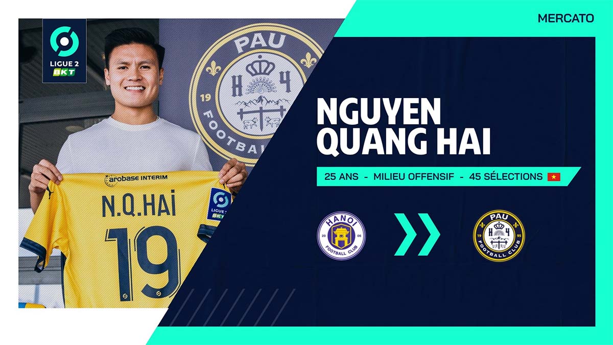 Quang Hải và Pau FC bất ngờ nhận tin vui, NHM Việt Nam 'thở phào' trước ngày Ligue 2 khởi tranh