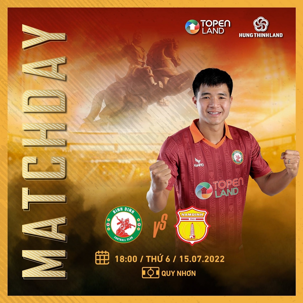 Trực tiếp bóng đá Bình Định vs Nam Định 18h 15/7 - V.League 2022: Link xem trực tiếp On Football HD