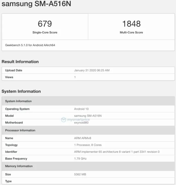 Samsung-galaxy-a51-5g-geekbench