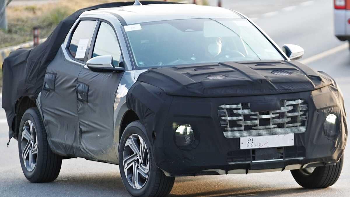 Lộ hình ảnh cực hiếm của xe bán tải dựa trên nền tảng của Hyundai Santa Fe