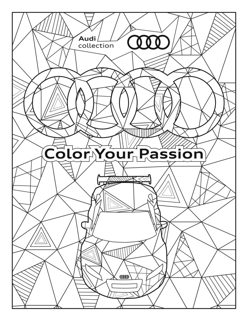 Audi phát hành sách tập tô để khách hàng giết thời gian trong mùa dịch