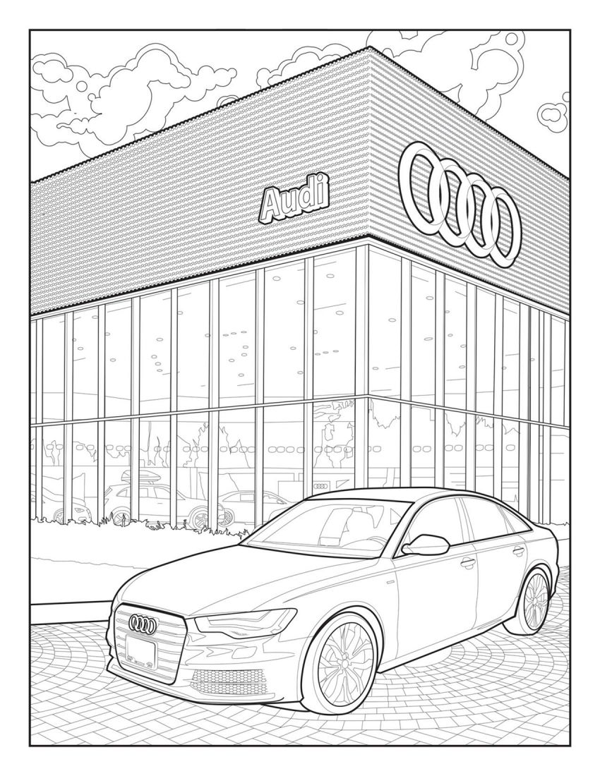 Audi phát hành sách tập tô để khách hàng giết thời gian trong mùa dịch
